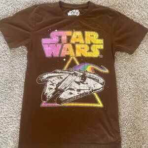 Star Wars Rainbow Millennium Falcon Tshirt - SMALL